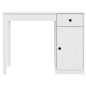 Scrivania Bianca 100x50x75 cm in Legno Massello di Pino Scrivania Bianca 100x50x75 cm in Legno Massello di Pino