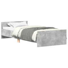 vidaXL Giroletto Grigio Cemento 100x200 cm in Legno Multistrato