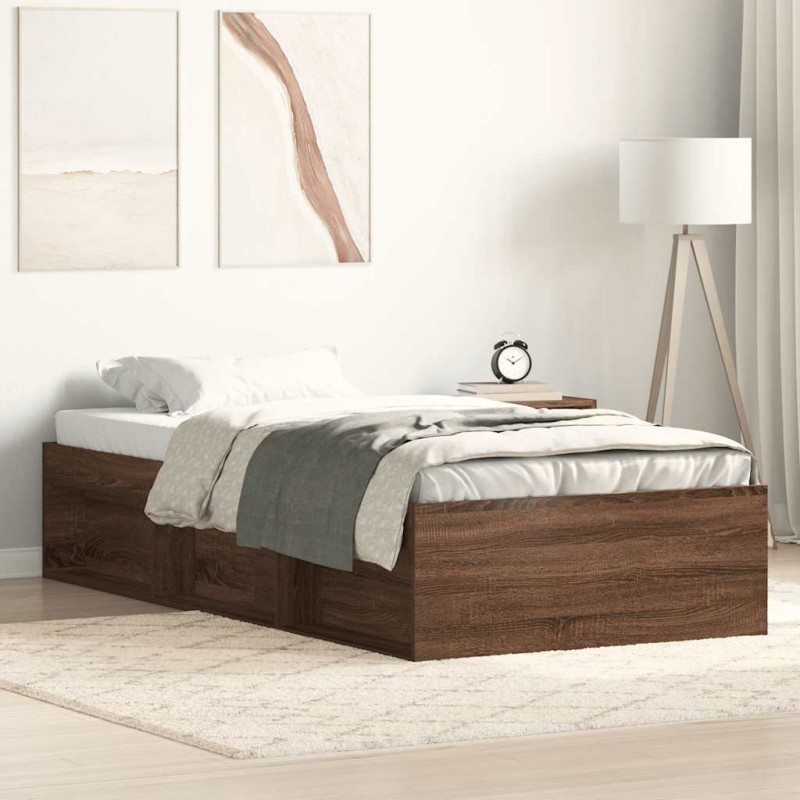 vidaXL Giroletto Rovere Marrone 90x200 cm vidaXL Giroletto Rovere Marrone 90x200 cm