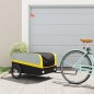 vidaXL Rimorchio da Bici Nero e Giallo 45 kg in Ferro vidaXL Rimorchio da Bici Nero e Giallo 45 kg in Ferro