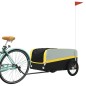 vidaXL Rimorchio da Bici Nero e Giallo 45 kg in Ferro vidaXL Rimorchio da Bici Nero e Giallo 45 kg in Ferro