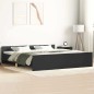 vidaXL Giroletto con Testiera e Pediera Nero 200x200 cm vidaXL Giroletto con Testiera e Pediera Nero 200x200 cm