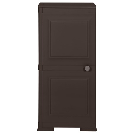 Armadietto in Plastica 40x43x85,5 cm Effetto Legno Marrone