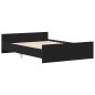 vidaXL Giroletto con Testiera e Pediera Nero 150x200 cm vidaXL Giroletto con Testiera e Pediera Nero 150x200 cm