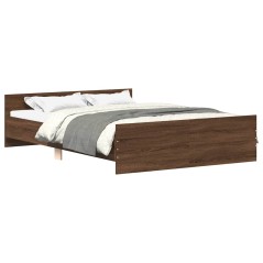vidaXL Giroletto con Testiera e Pediera Rovere Marrone 150x200 cm
