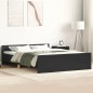 vidaXL Giroletto con Testiera e Pediera Nero 120x190 cm vidaXL Giroletto con Testiera e Pediera Nero 120x190 cm