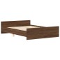 vidaXL Giroletto con Testiera e Pediera Rovere Marrone 120x190 cm