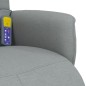 vidaXL Poltrona Reclinante Massaggio Poggiapiedi Grigio Chiaro Tessuto