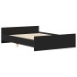 vidaXL Giroletto con Testiera e Pediera Nero 140x190 cm vidaXL Giroletto con Testiera e Pediera Nero 140x190 cm