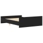 vidaXL Giroletto con Testiera e Pediera Nero 140x190 cm vidaXL Giroletto con Testiera e Pediera Nero 140x190 cm