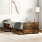 vidaXL Giroletto con Testiera e Pediera Rovere Fumo 90x200 cm vidaXL Giroletto con Testiera e Pediera Rovere Fumo 90x200 cm