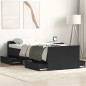 vidaXL Giroletto con Testiera e Pediera Nero 90x190 cm vidaXL Giroletto con Testiera e Pediera Nero 90x190 cm