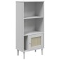 vidaXL Credenza SENJA Aspetto Rattan Bianco 60x35x130 cm Massello Pino vidaXL Credenza SENJA Aspetto Rattan Bianco 60x35x130 cm Massello Pino
