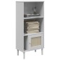 vidaXL Credenza SENJA Aspetto Rattan Bianco 60x35x130 cm Massello Pino vidaXL Credenza SENJA Aspetto Rattan Bianco 60x35x130 cm Massello Pino