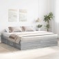 vidaXL Giroletto Grigio Sonoma 180x200 cm Super King