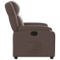 vidaXL Poltrona Reclinabile Marrone in Similpelle