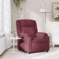 vidaXL Poltrona Reclinabile in Tessuto Rosso Vino