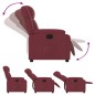 vidaXL Poltrona Reclinabile in Tessuto Rosso Vino