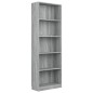 Libreria 5 Ripiani Grigio Sonoma 60x24x175 cm Legno Multistrato Libreria 5 Ripiani Grigio Sonoma 60x24x175 cm Legno Multistrato