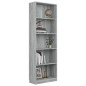 Libreria 5 Ripiani Grigio Sonoma 60x24x175 cm Legno Multistrato Libreria 5 Ripiani Grigio Sonoma 60x24x175 cm Legno Multistrato