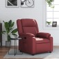 vidaXL Poltrona Reclinabile Rosso Vino in Similpelle
