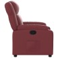 vidaXL Poltrona Reclinabile Rosso Vino in Similpelle