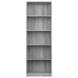 Libreria 5 Ripiani Grigio Sonoma 60x24x175 cm Legno Multistrato Libreria 5 Ripiani Grigio Sonoma 60x24x175 cm Legno Multistrato