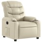 vidaXL Poltrona Reclinabile Crema in Similpelle