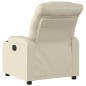 vidaXL Poltrona Reclinabile Crema in Similpelle