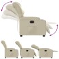 vidaXL Poltrona Reclinabile Crema in Similpelle