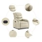vidaXL Poltrona Reclinabile Crema in Similpelle