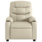 vidaXL Poltrona Reclinabile Crema in Similpelle