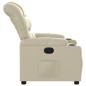 vidaXL Poltrona Reclinabile Crema in Similpelle