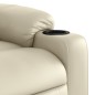 vidaXL Poltrona Reclinabile Crema in Similpelle