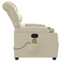 vidaXL Poltrona da Massaggiante Reclinabile Crema Similpelle