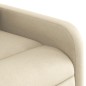 vidaXL Poltrona Reclinabile in Tessuto Crema