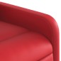 vidaXL Poltrona Reclinabile Rossa in Similpelle