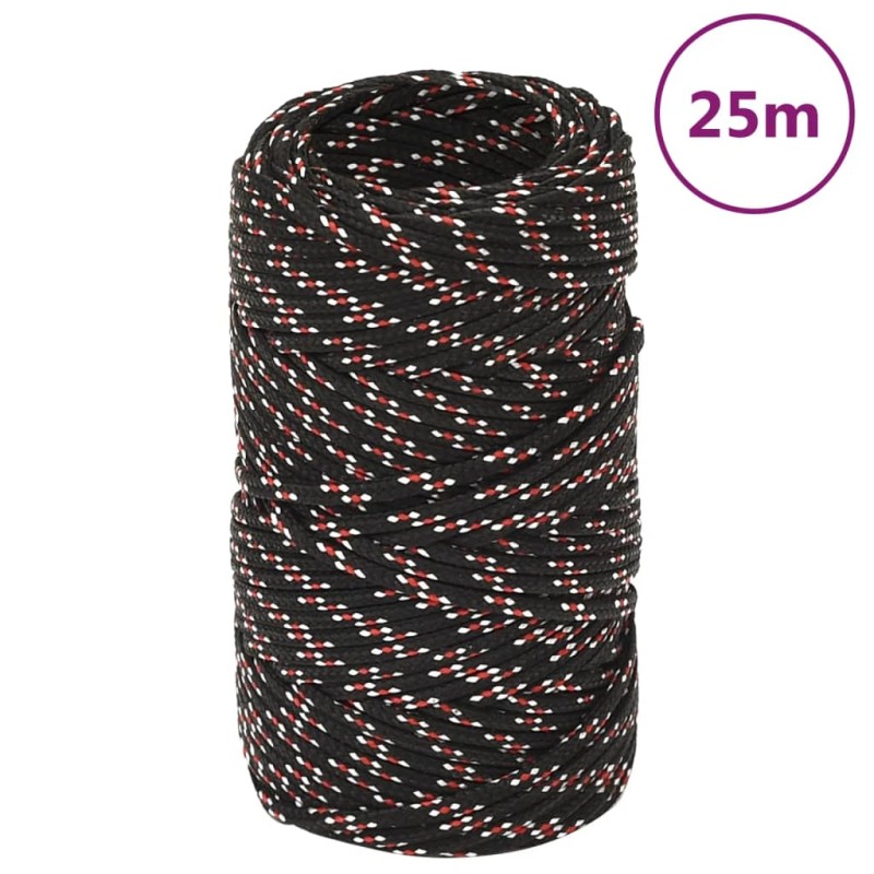 Corda Nautica Nera 2 mm 25 m in Polipropilene Corda Nautica Nera 2 mm 25 m in Polipropilene