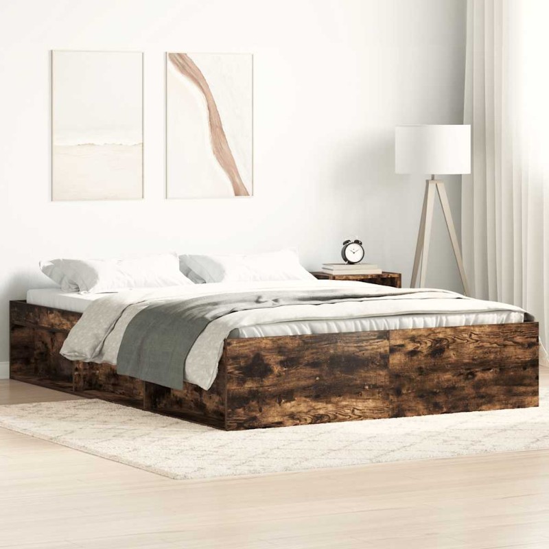 vidaXL Giroletto Rovere Fumo 150x200 cm King Size vidaXL Giroletto Rovere Fumo 150x200 cm King Size