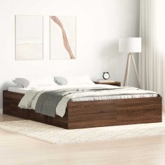 vidaXL Giroletto Rovere Marrone 135x190 cm Double