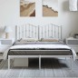 vidaXL Giroletto con Testiera Metallo Bianco 135x190 cm vidaXL Giroletto con Testiera Metallo Bianco 135x190 cm