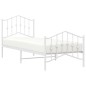 vidaXL Giroletto con Testiera e Pediera Metallo Bianco 90x200 cm vidaXL Giroletto con Testiera e Pediera Metallo Bianco 90x200 cm