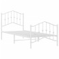 vidaXL Giroletto con Testiera e Pediera Metallo Bianco 90x200 cm vidaXL Giroletto con Testiera e Pediera Metallo Bianco 90x200 cm