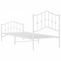 vidaXL Giroletto con Testiera e Pediera Metallo Bianco 90x200 cm vidaXL Giroletto con Testiera e Pediera Metallo Bianco 90x200 cm