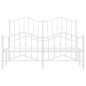 vidaXL Giroletto con Testiera e Pediera Metallo Bianco 140x190 cm vidaXL Giroletto con Testiera e Pediera Metallo Bianco 140x190 cm
