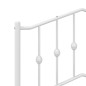 vidaXL Giroletto con Testiera e Pediera Metallo Bianco 140x190 cm vidaXL Giroletto con Testiera e Pediera Metallo Bianco 140x190 cm
