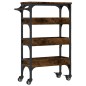 vidaXL Carrello da Cucina Rovere Fumo 53x20x76 cm in Legno Multistrato vidaXL Carrello da Cucina Rovere Fumo 53x20x76 cm in Legno Multistrato
