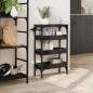 vidaXL Carrello da Cucina Nero 53x20x76 cm in Legno Multistrato vidaXL Carrello da Cucina Nero 53x20x76 cm in Legno Multistrato