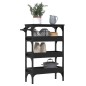 vidaXL Carrello da Cucina Nero 53x20x76 cm in Legno Multistrato vidaXL Carrello da Cucina Nero 53x20x76 cm in Legno Multistrato