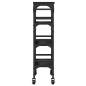 vidaXL Carrello da Cucina Nero 53x20x76 cm in Legno Multistrato vidaXL Carrello da Cucina Nero 53x20x76 cm in Legno Multistrato